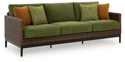 Signature Design by Ashley® Horizon Hall - Brown / Green - Sofa With Cushion | Meri Furniture