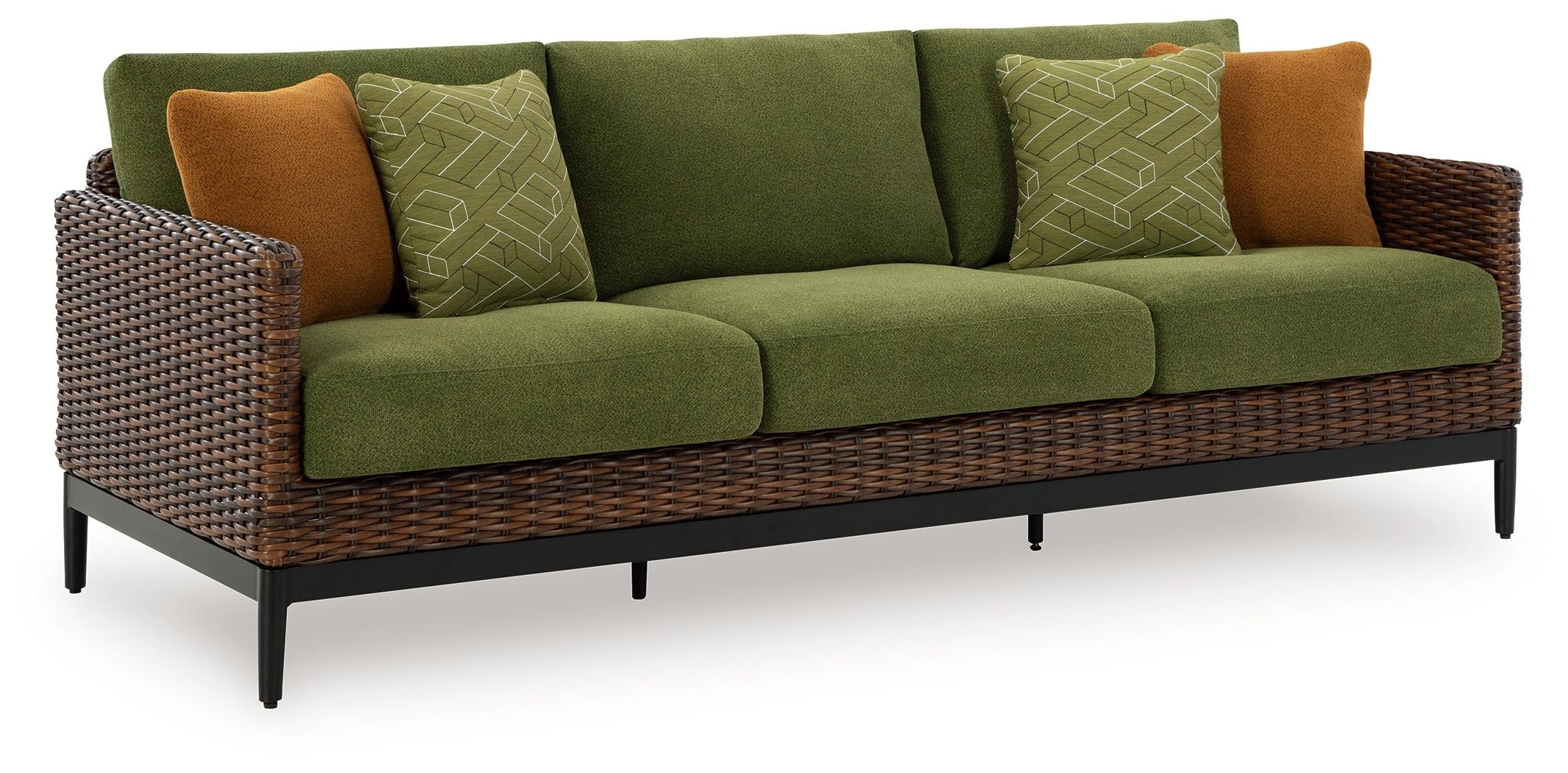 Signature Design by Ashley® Horizon Hall - Brown / Green - Sofa With Cushion | Meri Furniture