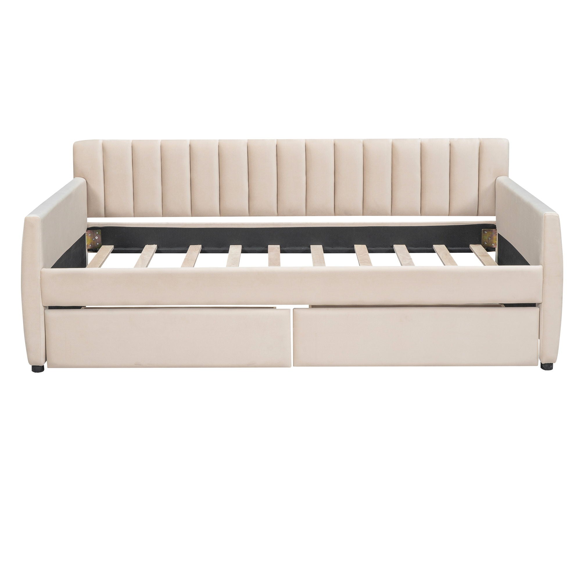 Upholstered Daybed With Slat Support