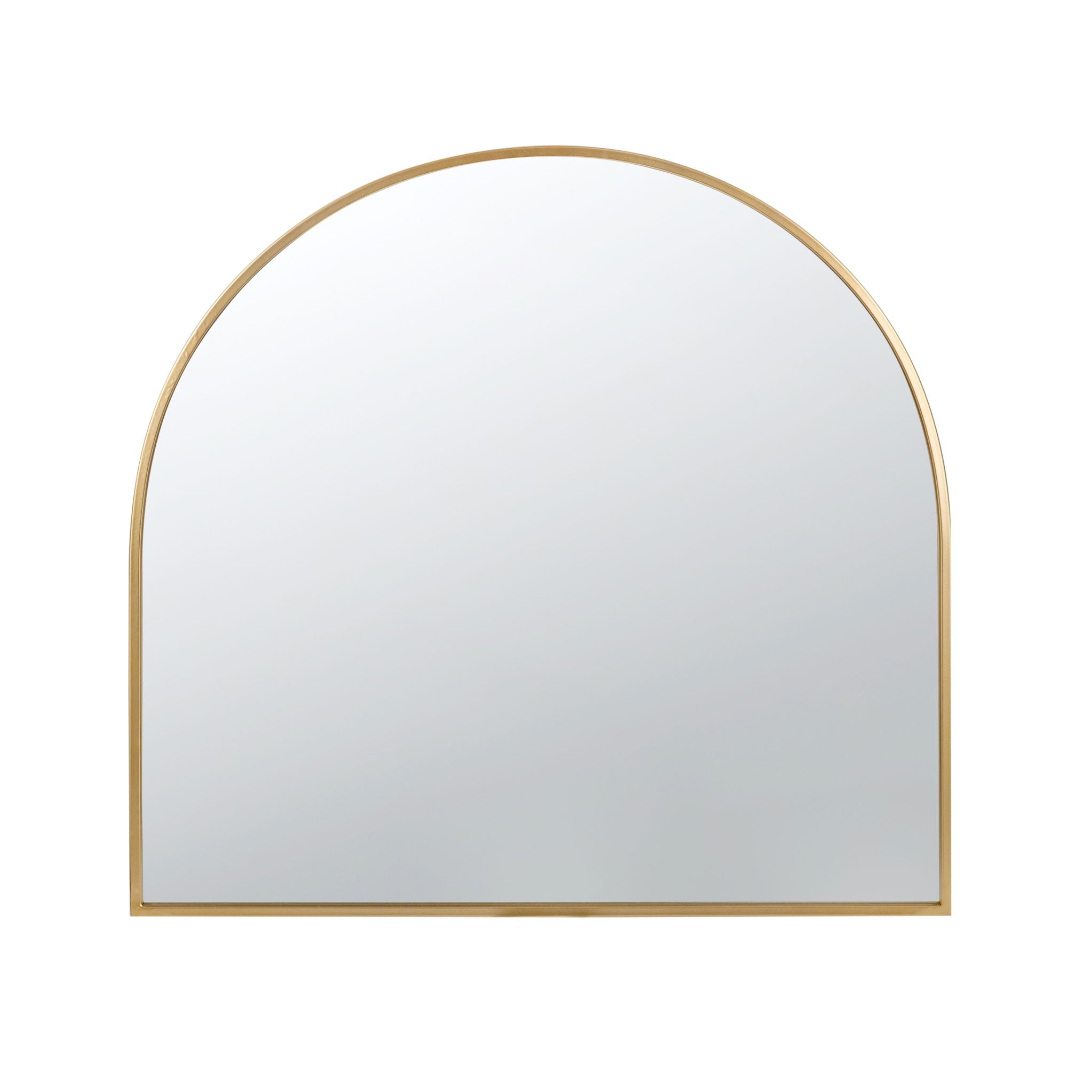 Arched Mirror With Metal Frame, Wall Mirror For Living Room Bedroom Entryway