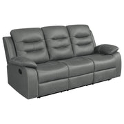 Coaster Fine Furniture Nova - Upholstered Padded Arm Reclining Sofa - Dark Gray | Meri Furniture