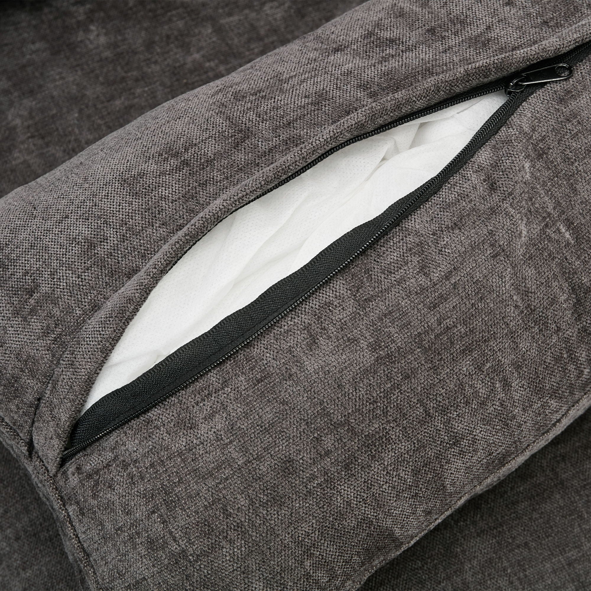 Cozy Upholstered 3 Seater Sofa Plush Cushion For Living Room