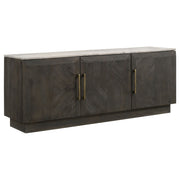 Coaster Fine Furniture Dennis - 3 Door Marble Top Sideboard Buffet - Tobacco Gray | Meri Furniture