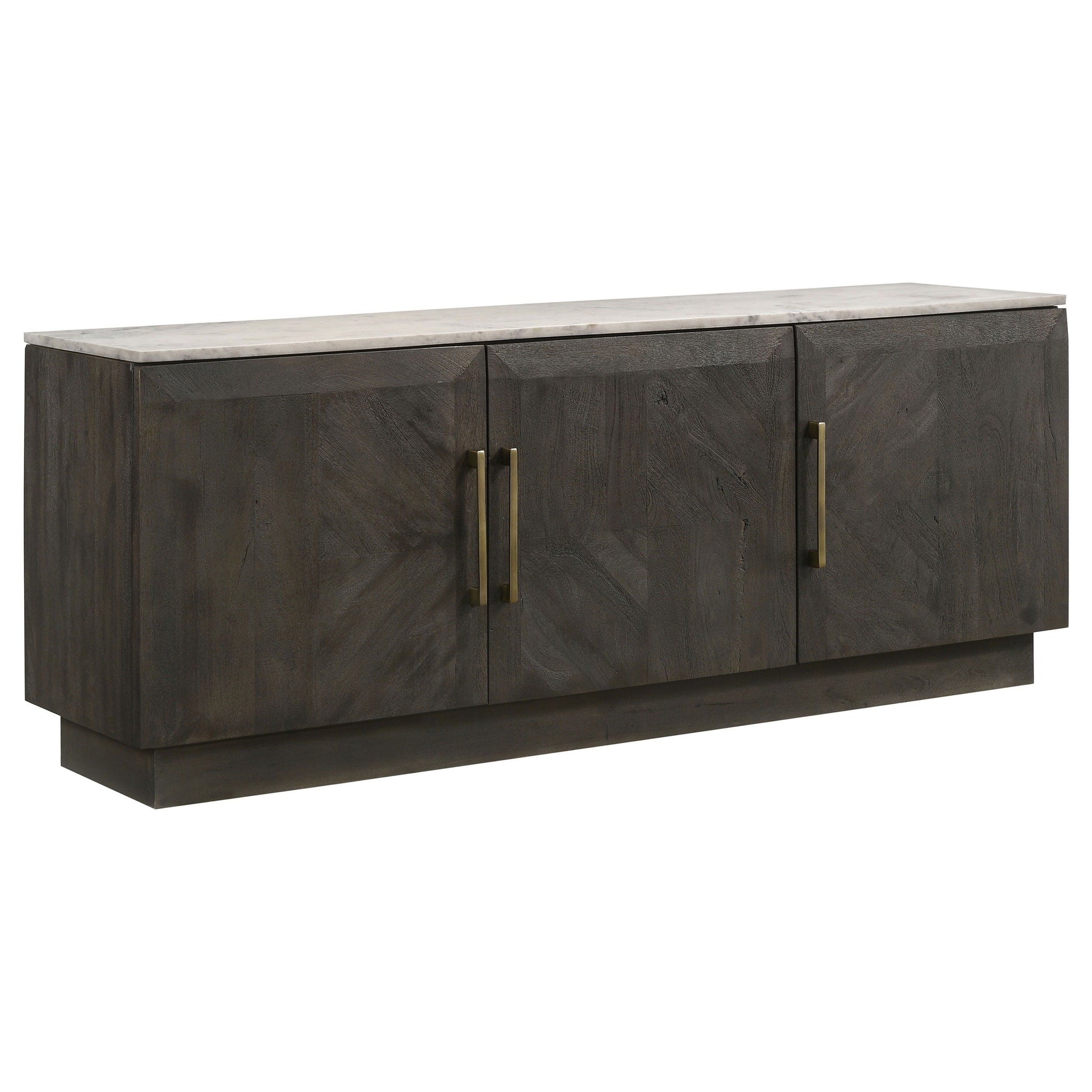 Coaster Fine Furniture Dennis - 3 Door Marble Top Sideboard Buffet - Tobacco Gray | Meri Furniture