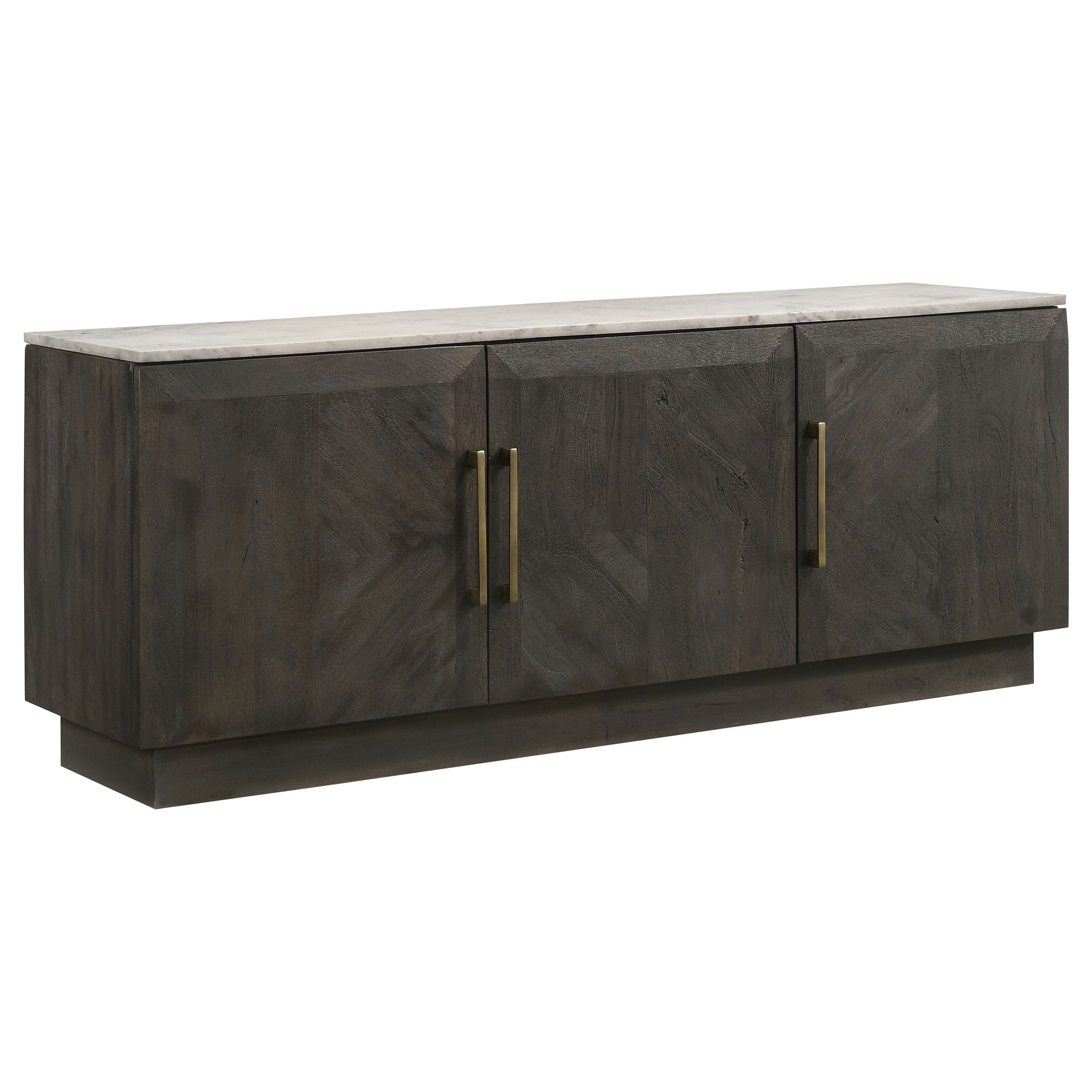 Coaster Fine Furniture Dennis - 3 Door Marble Top Sideboard Buffet - Tobacco Gray | Meri Furniture