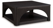 Signature Design by Ashley® Yellink - Black - Square Cocktail Table | Meri Furniture