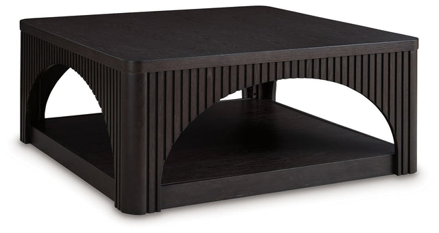 Signature Design by Ashley® Yellink - Black - Square Cocktail Table | Meri Furniture