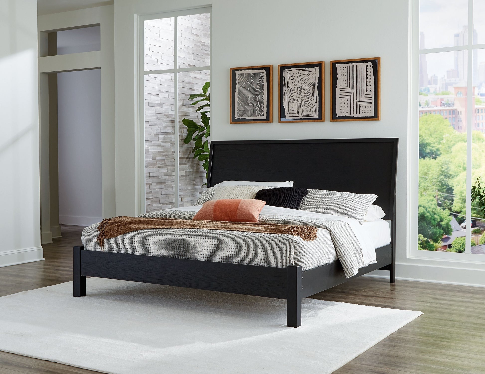 Signature Design by Ashley® Danziar - Panel Bed With Low Footboard | Meri Furniture