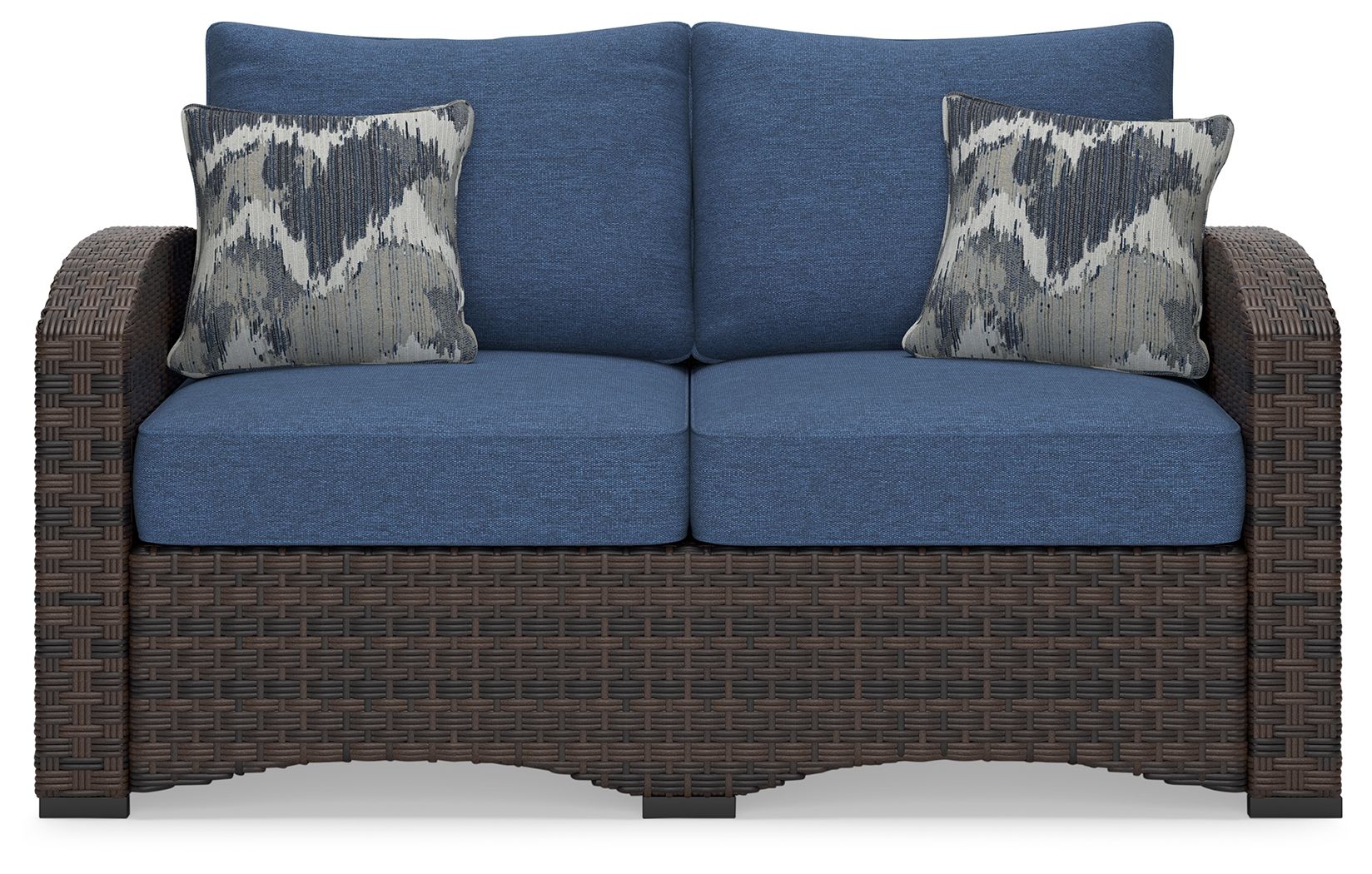 Signature Design by Ashley® Windglow - Blue / Brown - Loveseat With Cushion | Meri Furniture