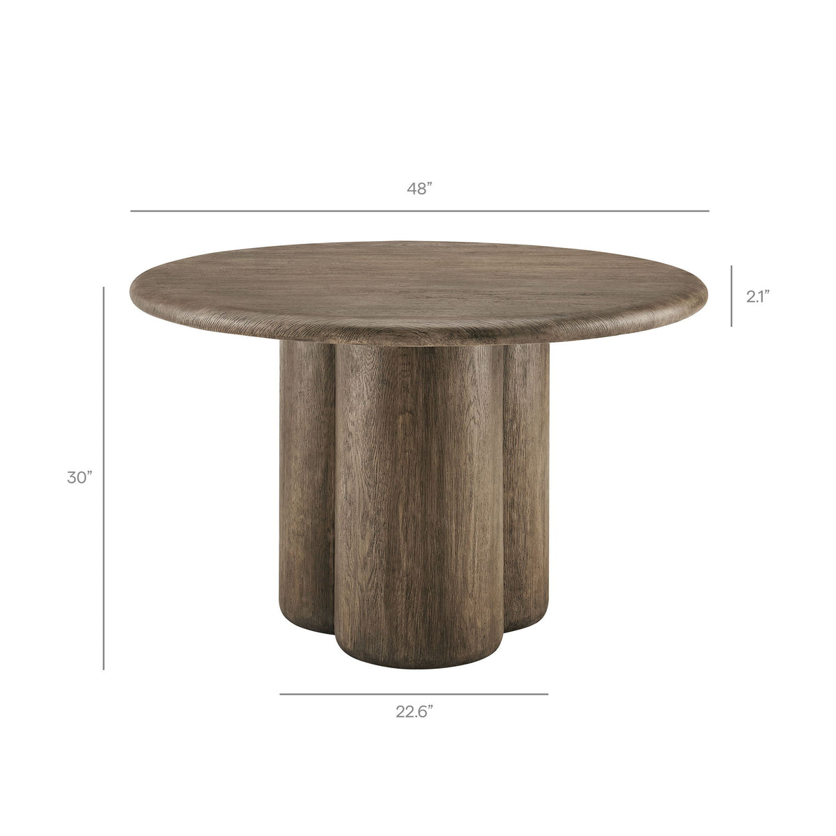 Tori 48 Inch Round Indoor and Outdoor Patio Dining Table by Modway