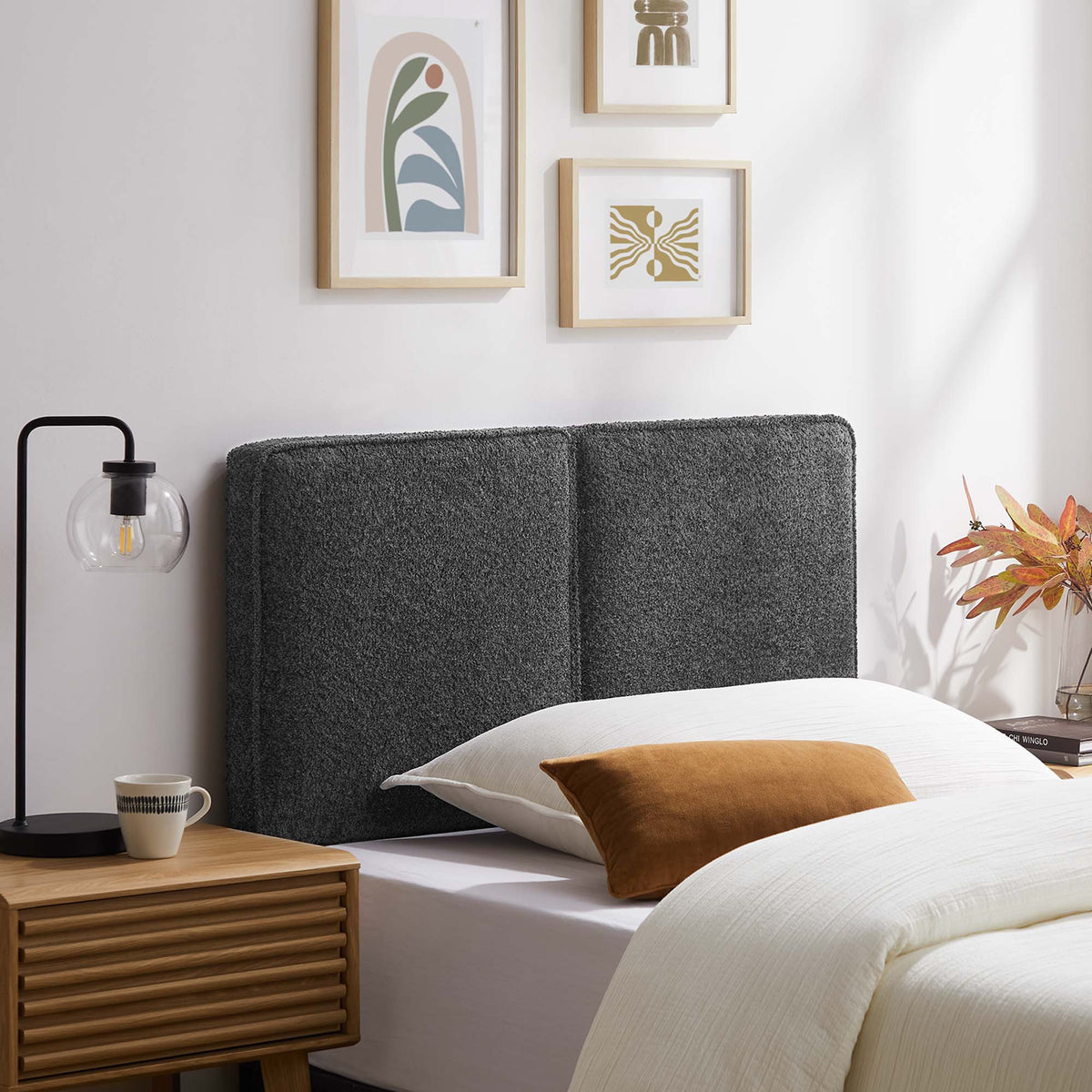 Lindee Boucle Fabric Twin Headboard by Modway