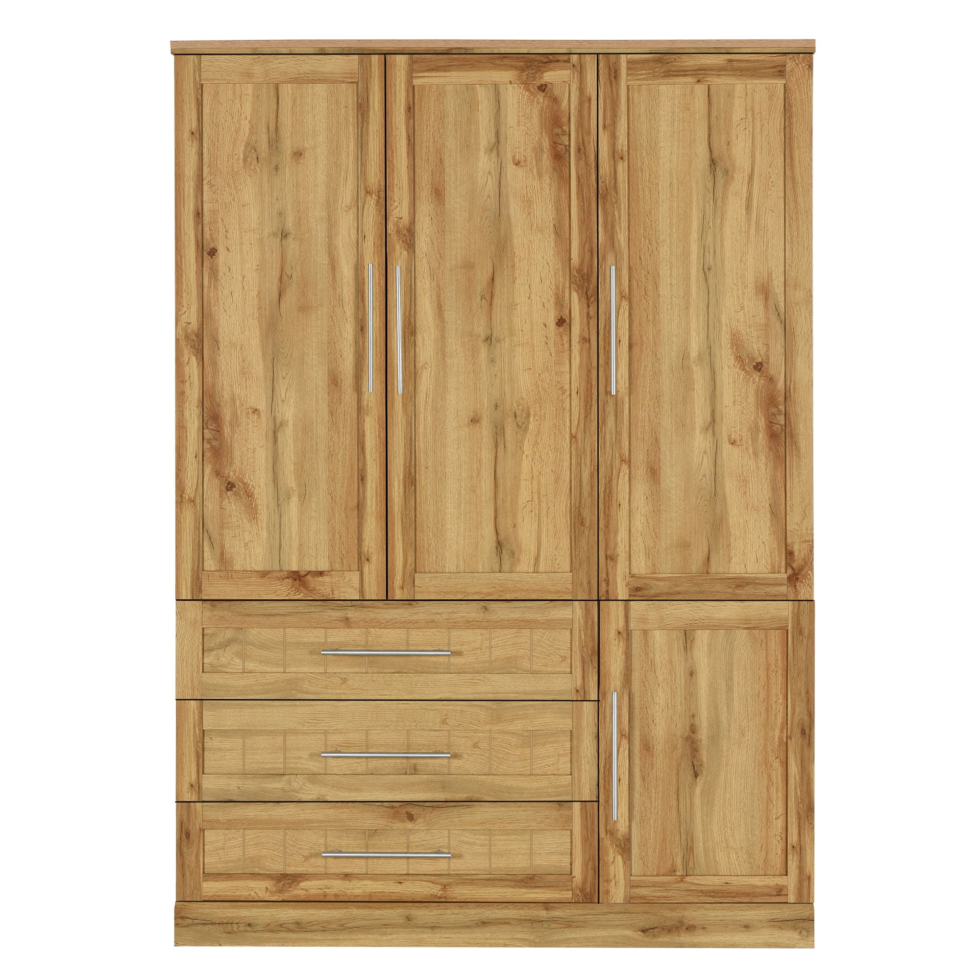 4 Door Wardrobe Armoire With 3 Drawers