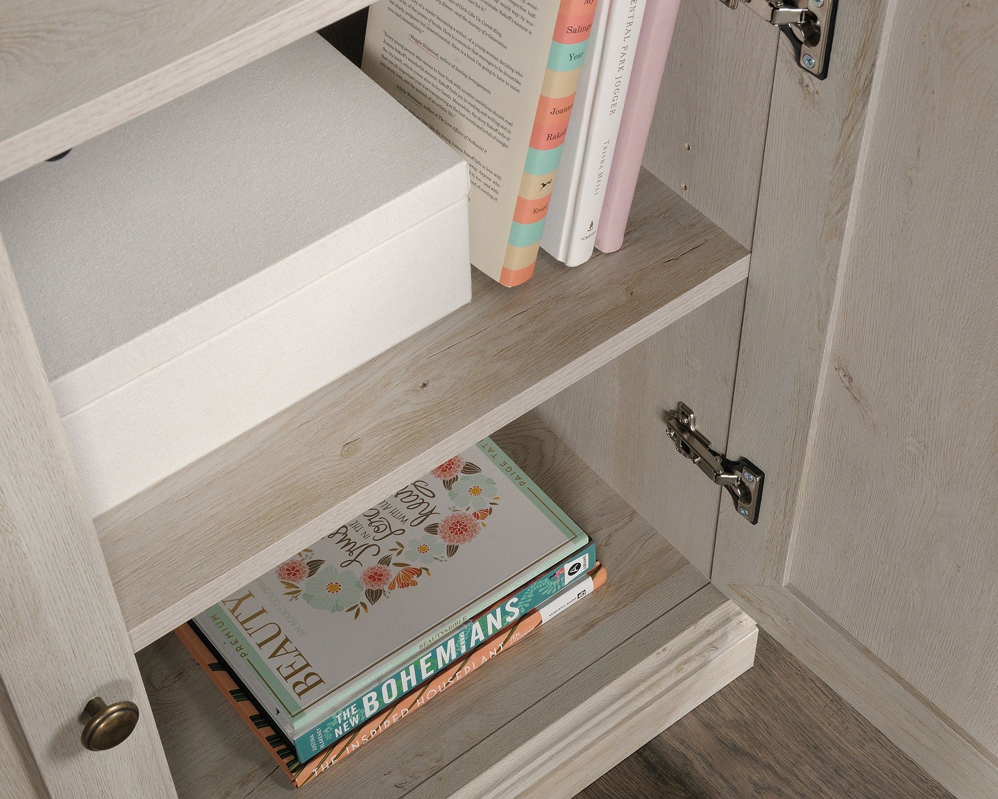 Bookcase With Doors in Chalked Chestnut