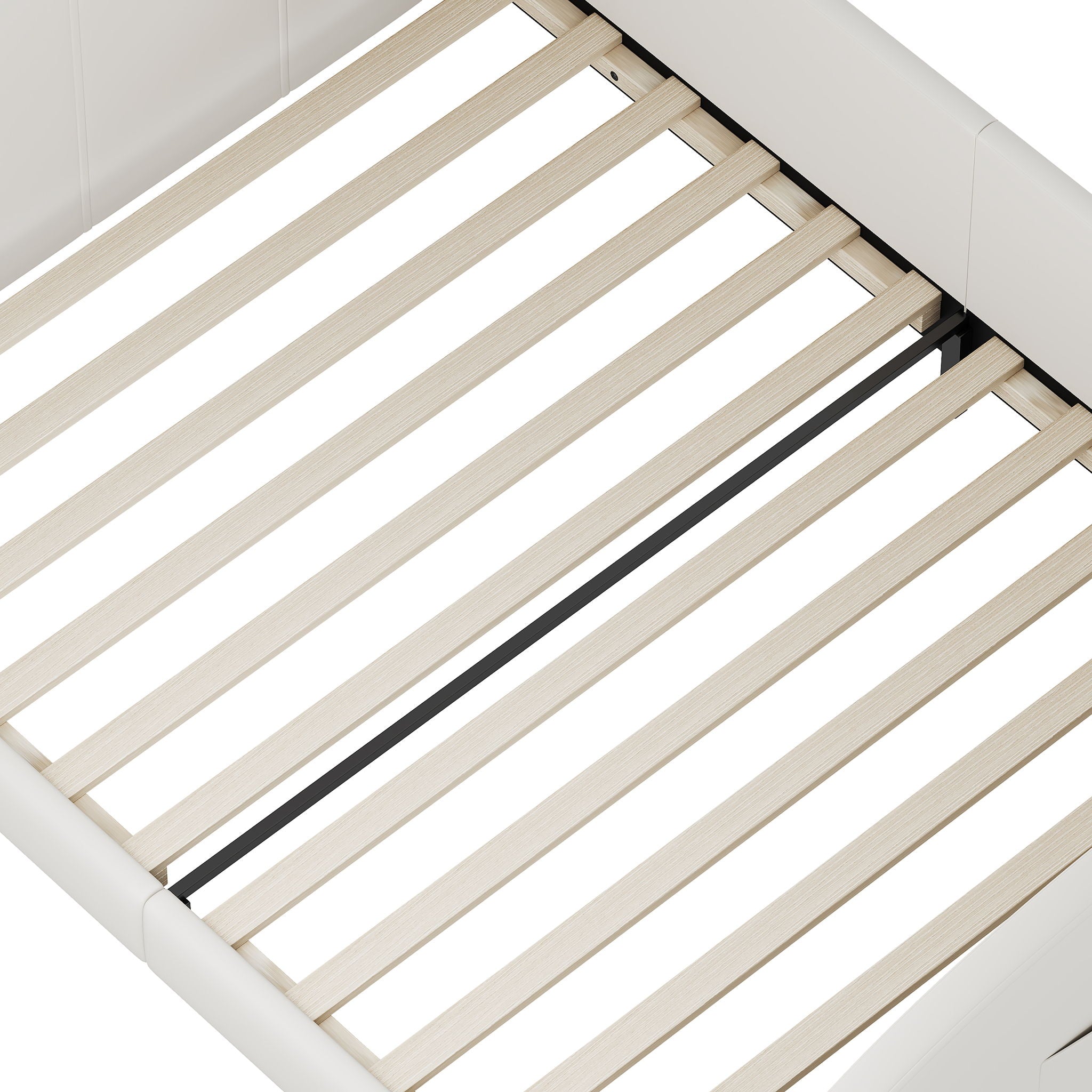 Upholstered Rabbit-Shape Princess Bed With Headboard And Footboard