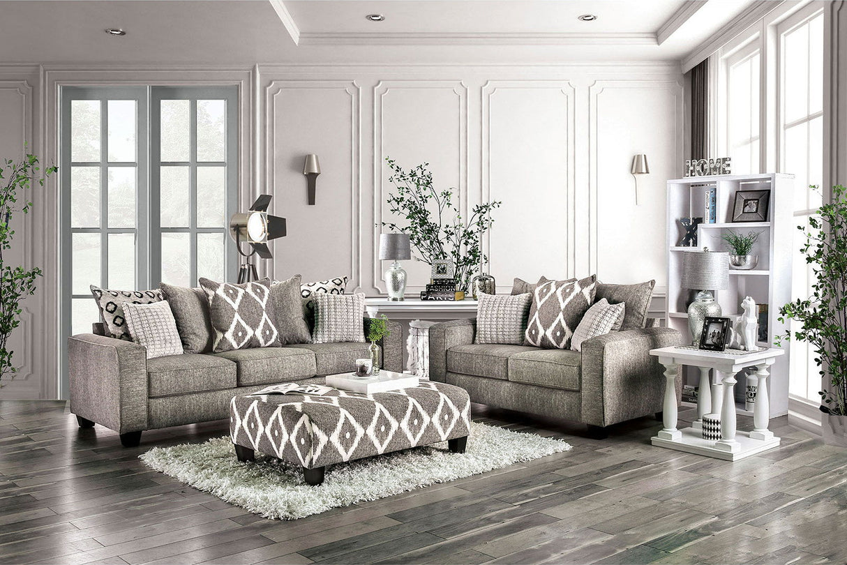 Furniture of America Basie - Sofa - Gray | Meri Furniture