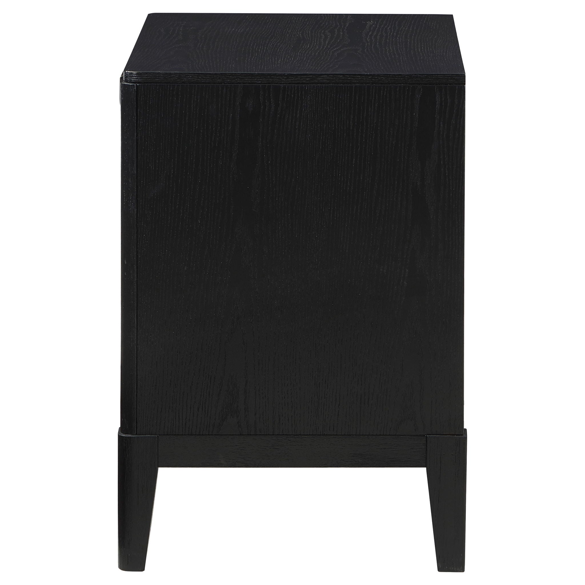 Mason - 2 Drawer Nightstand With Fluted Design - Black