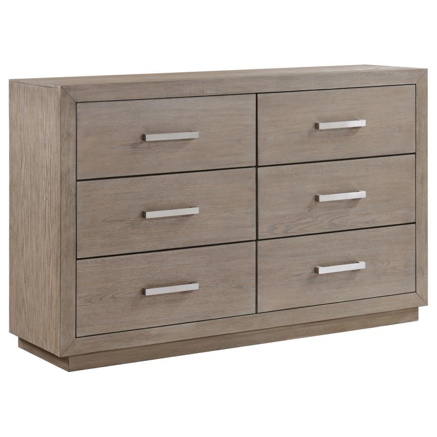 Coaster Fine Furniture Kenora - 6-Drawer Dresser - Barley Brown | Meri Furniture