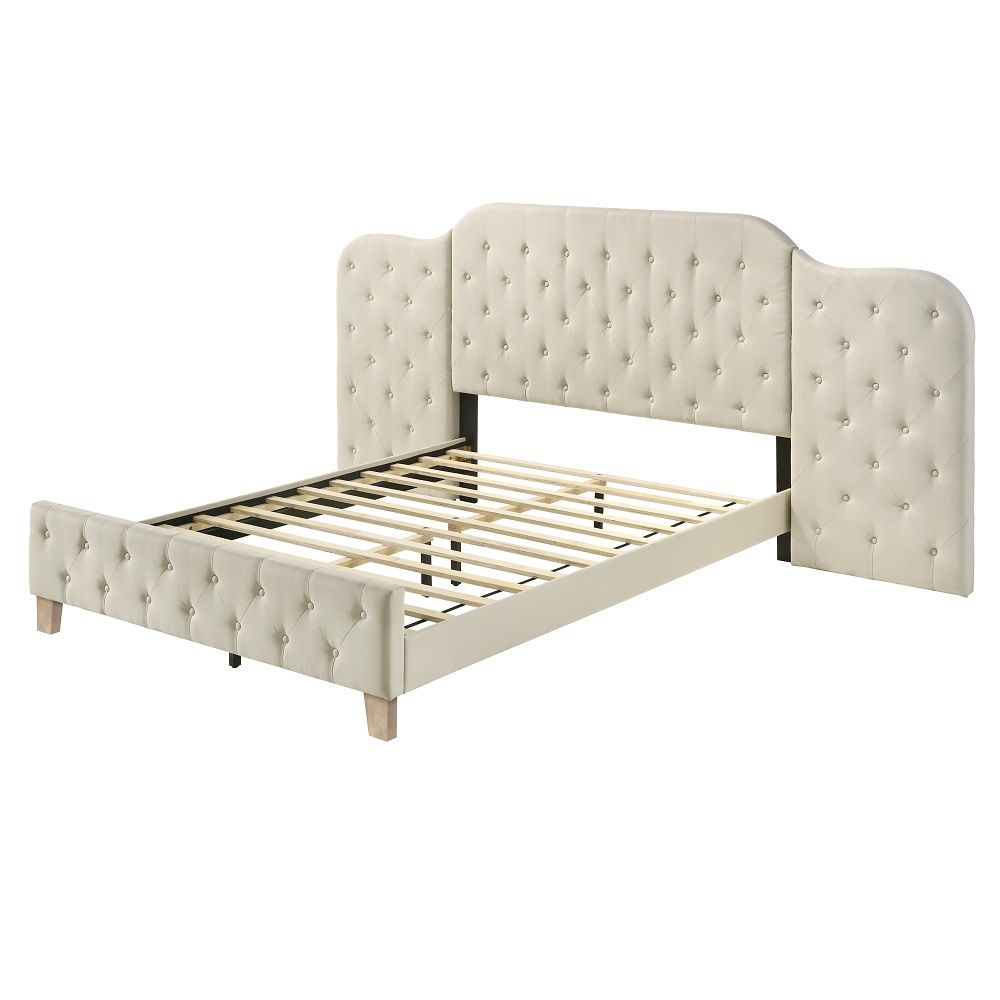 ACME Box Spring Not Required (12 Slats, 4 Supporting Legs) Metal Legs | Meri Furniture