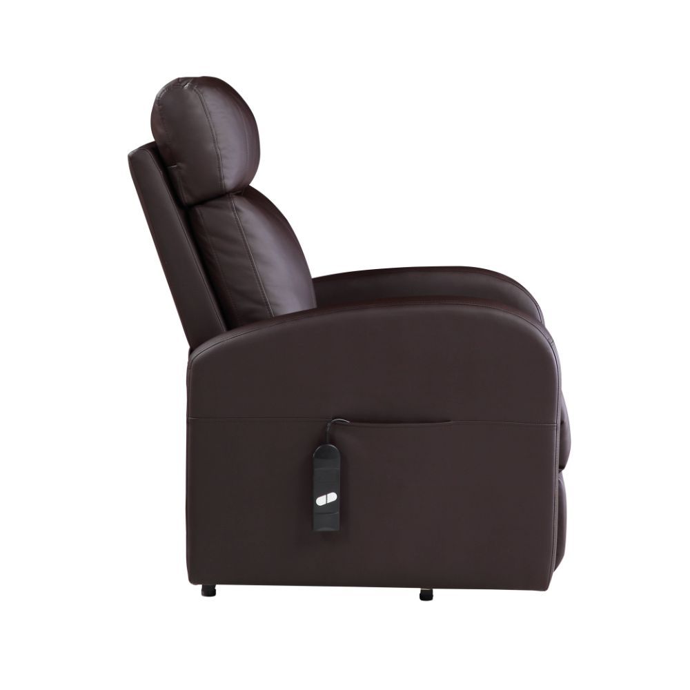 ACME The Ricardo lift recliner is a wonderful addition to your home. It is easy to operate and features a smooth lift and recline. The side pocket holds the two-button wired controller in place so you'll never lose track of it. | Meri Furniture