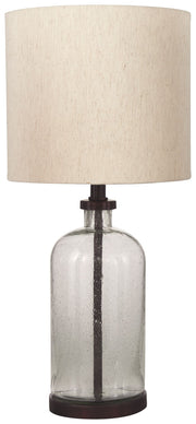Ashley Furniture Bandile - Clear / Bronze Finish - Glass Table Lamp | Meri Furniture