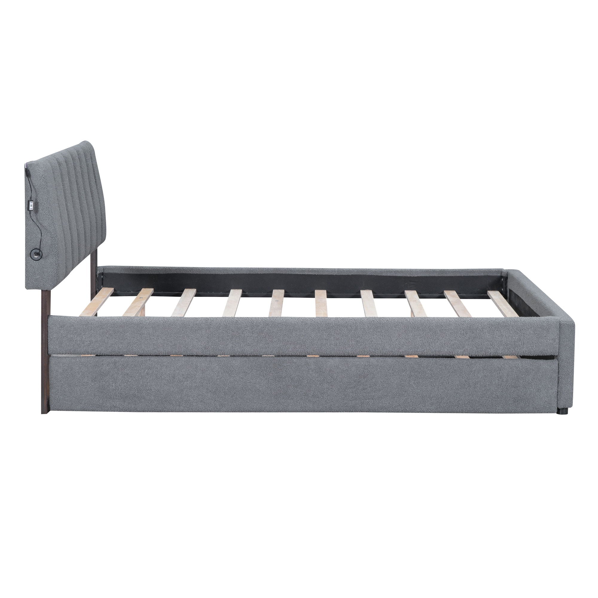 Upholstered Platform Bed With Trundle