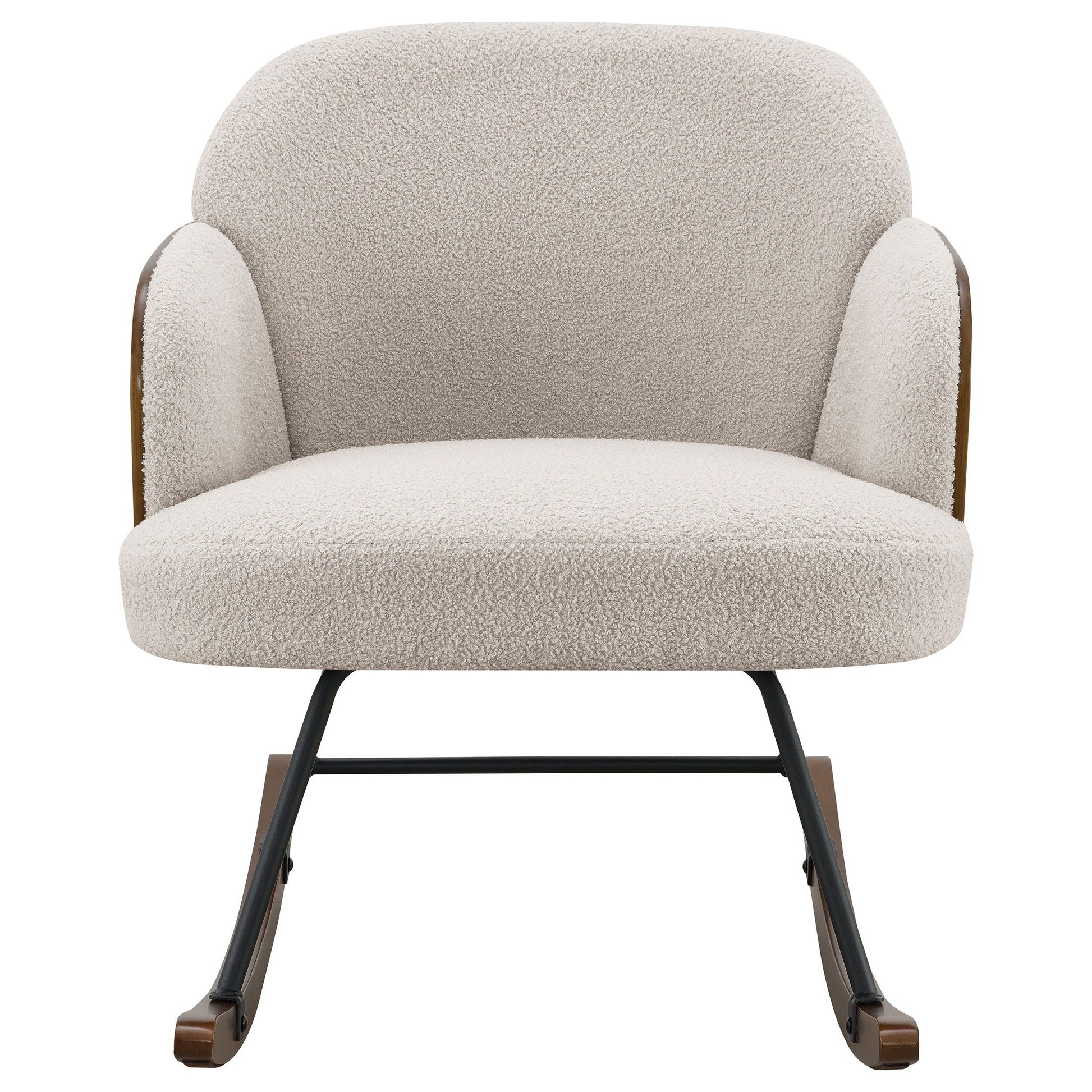 Coaster Fine Furniture Paige - Boucle Upholstered Mid Back Rocking Chair | Meri Furniture