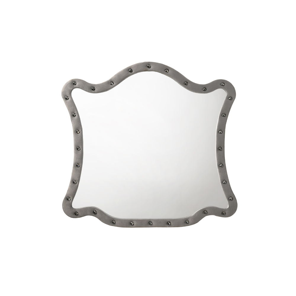 ACME Perine - Mirror - Gray Velvet | Meri Furniture