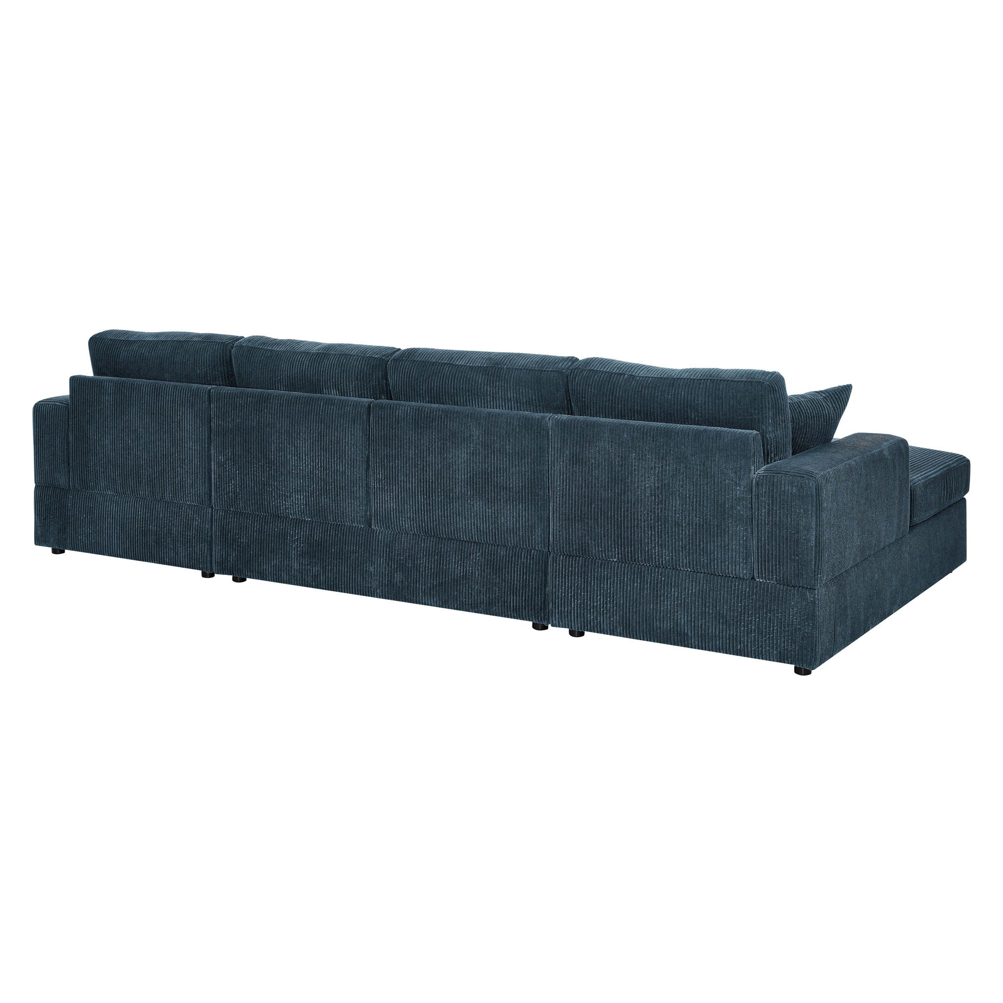 3 Piece Corduroy Double Chaise Sectional Sofa