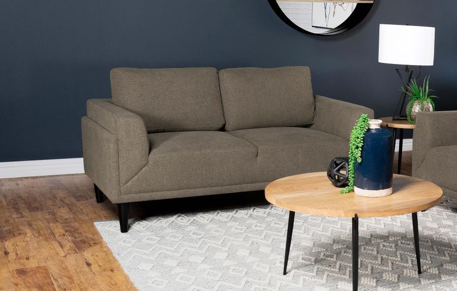Coaster Fine Furniture Rilynn - Upholstered Track Arm Loveseat | Meri Furniture