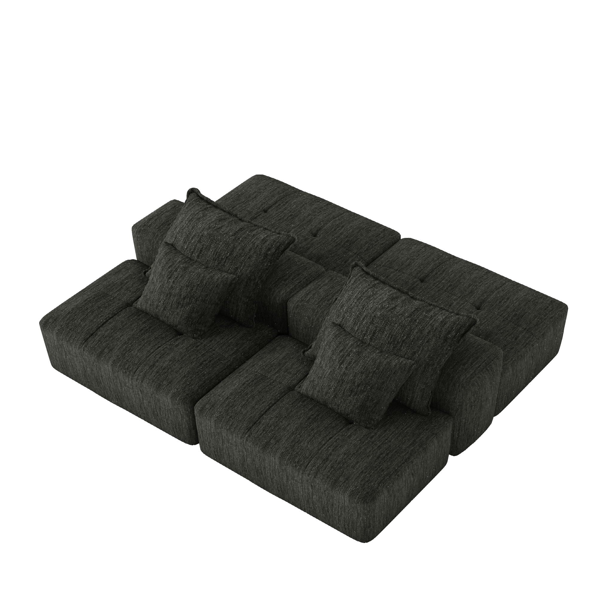 Modern Oversized Diy Combination, Modular Sectional Sofa With Pillows