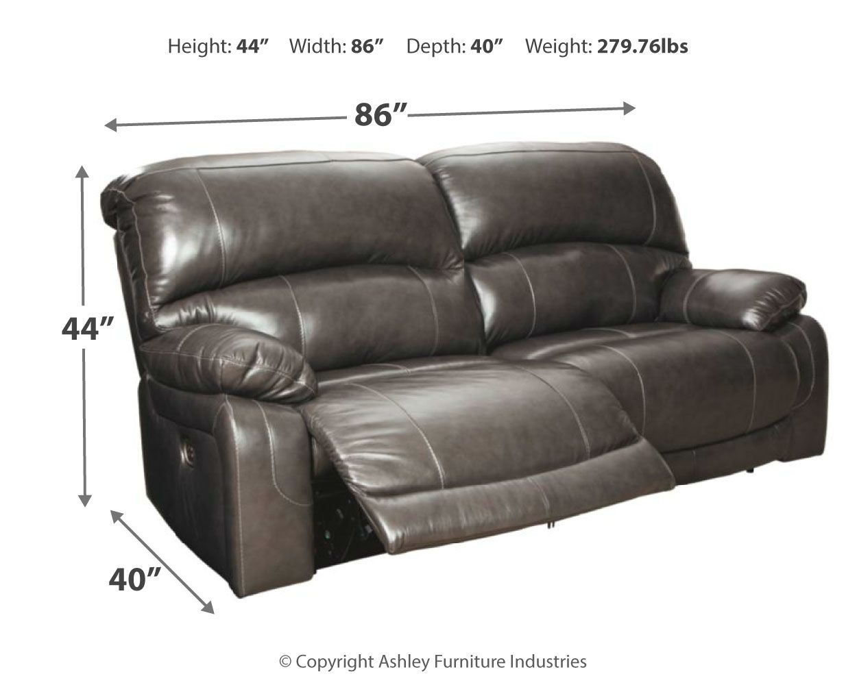 Ashley Furniture Hallstrung - Power Reclining Sofa | Meri Furniture