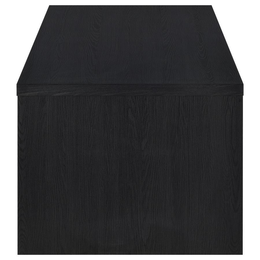 Knapp - Lift Top Cocktail Coffee Table With Dual Drawers - Black