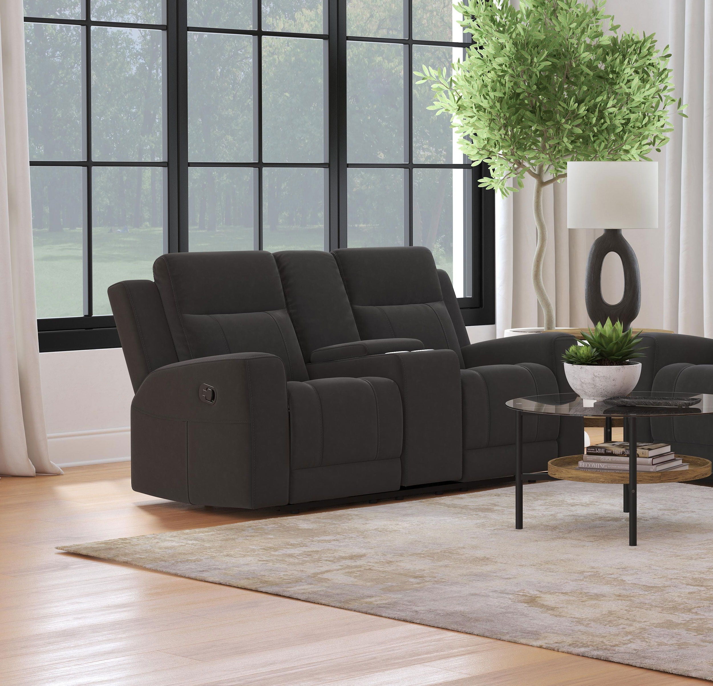 Coaster Fine Furniture Brentwood - Upholstered Motion Reclining Loveseat | Meri Furniture