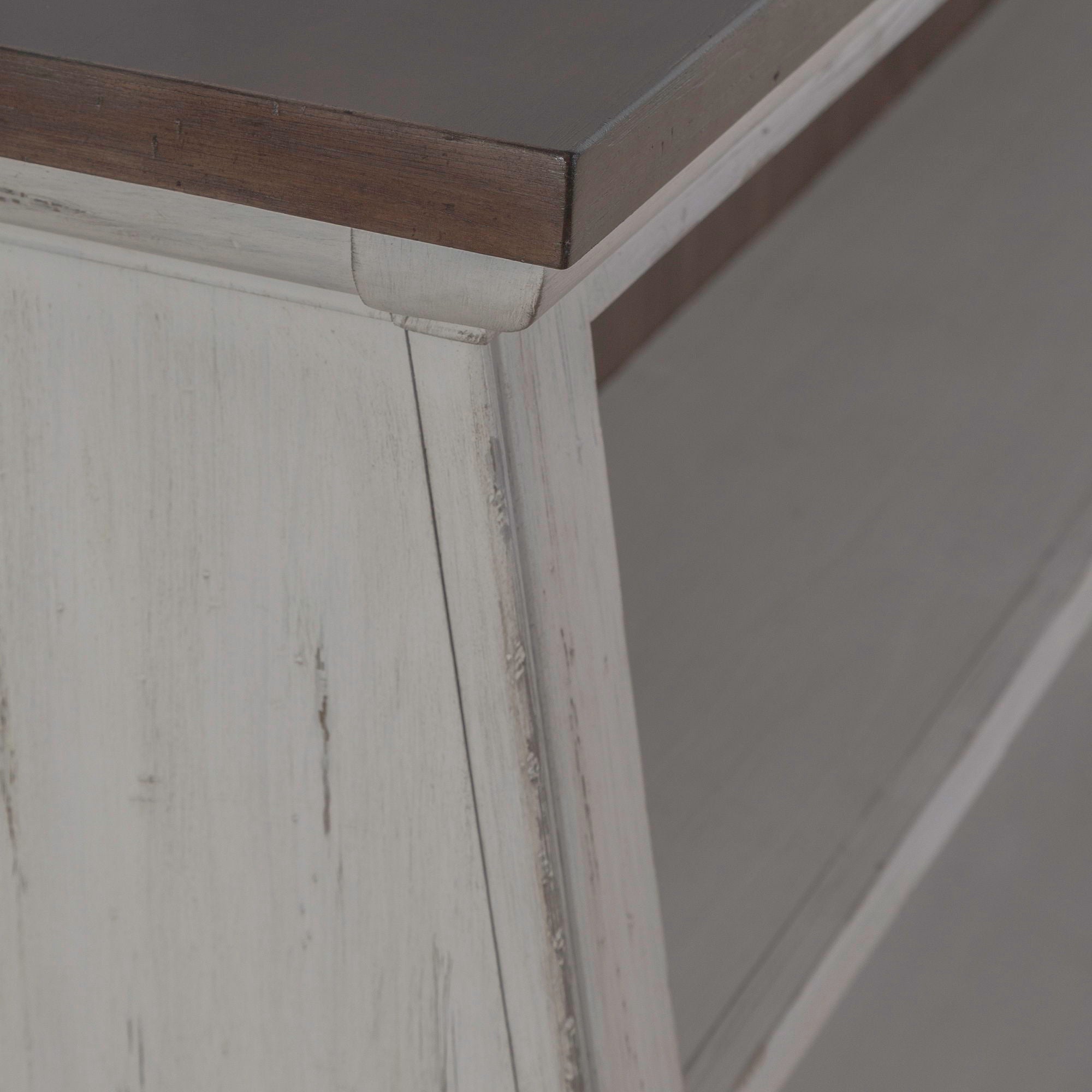 River Place - Angled Server Hutch - White