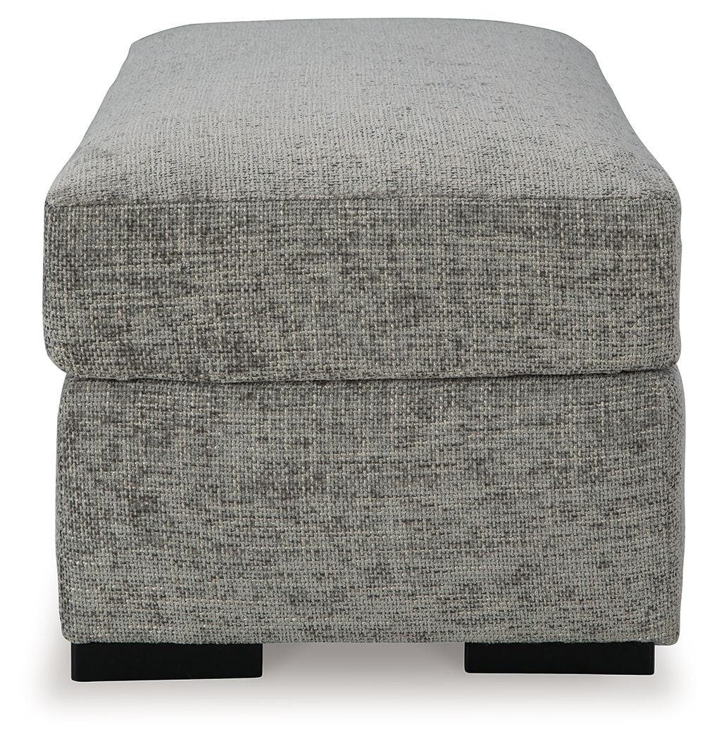 Signature Design by Ashley® Dunmor - Graphite - Ottoman | Meri Furniture