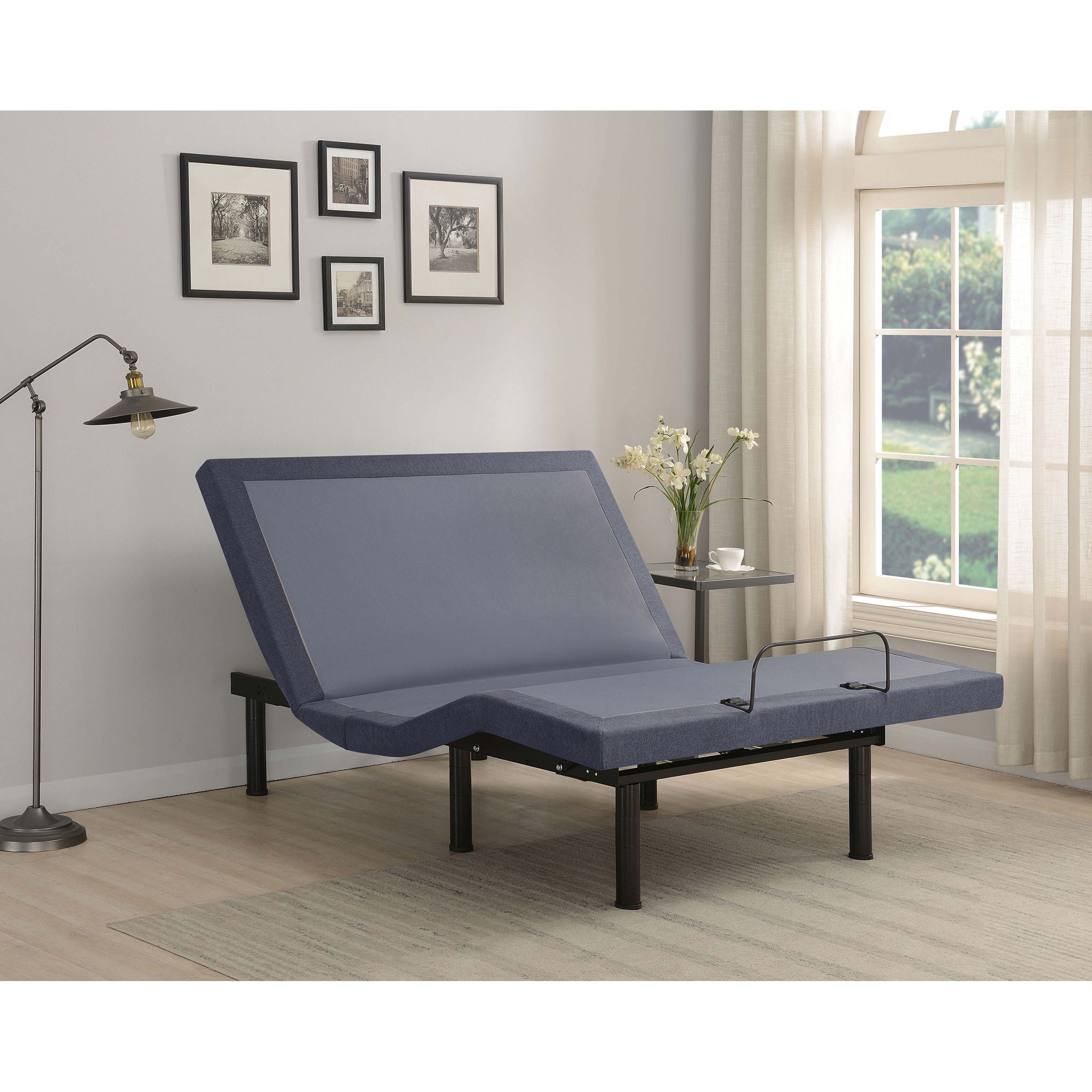 Kelven - Adjustable Bed Base With Wireless Remote And Dual Massage Motors