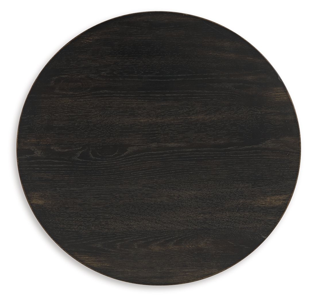 Signature Design by Ashley® Galliden - Black - Round End Table | Meri Furniture