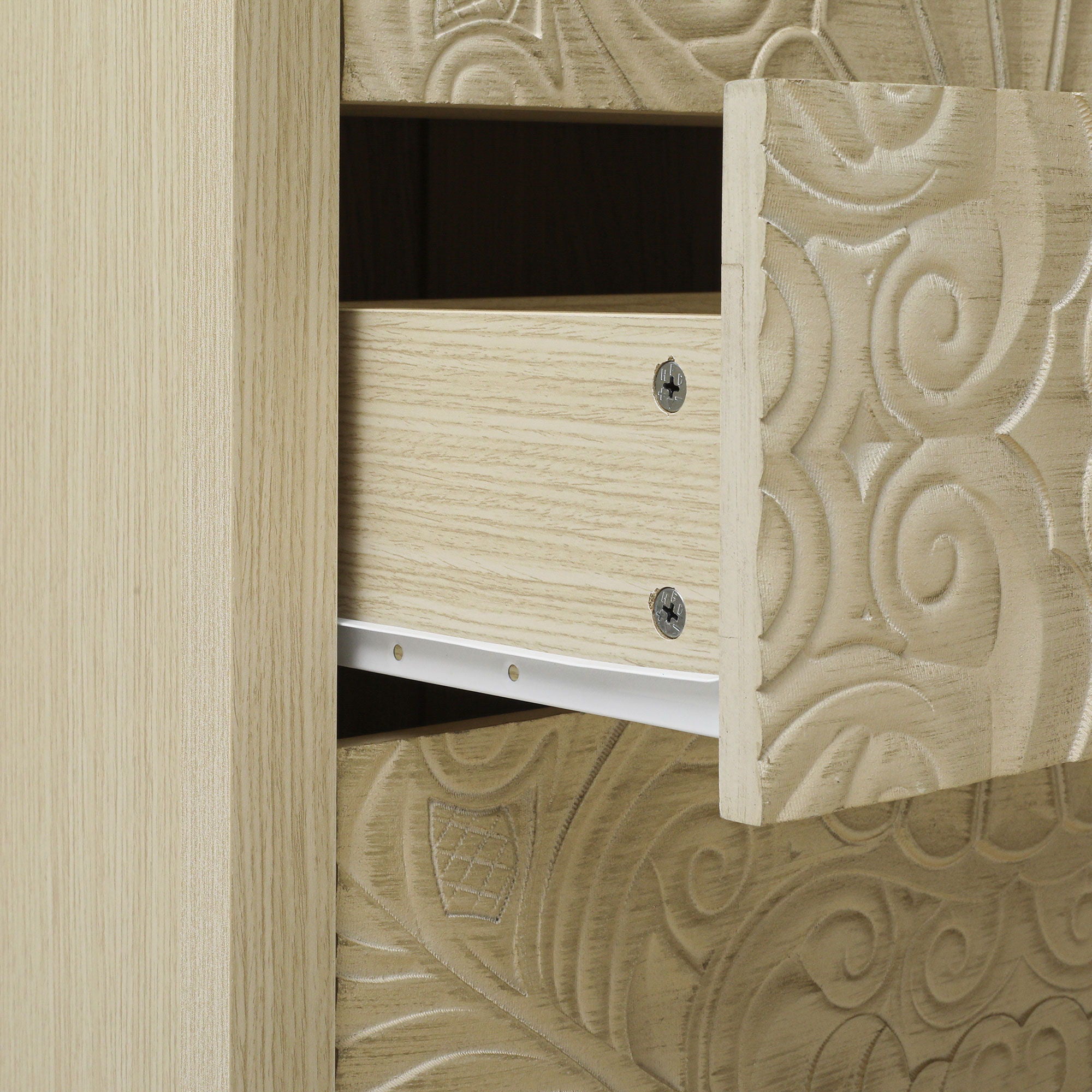 3 Drawer Cabinet, American Furniture, Suitable For Bedroom, Living Room, Study - Natural