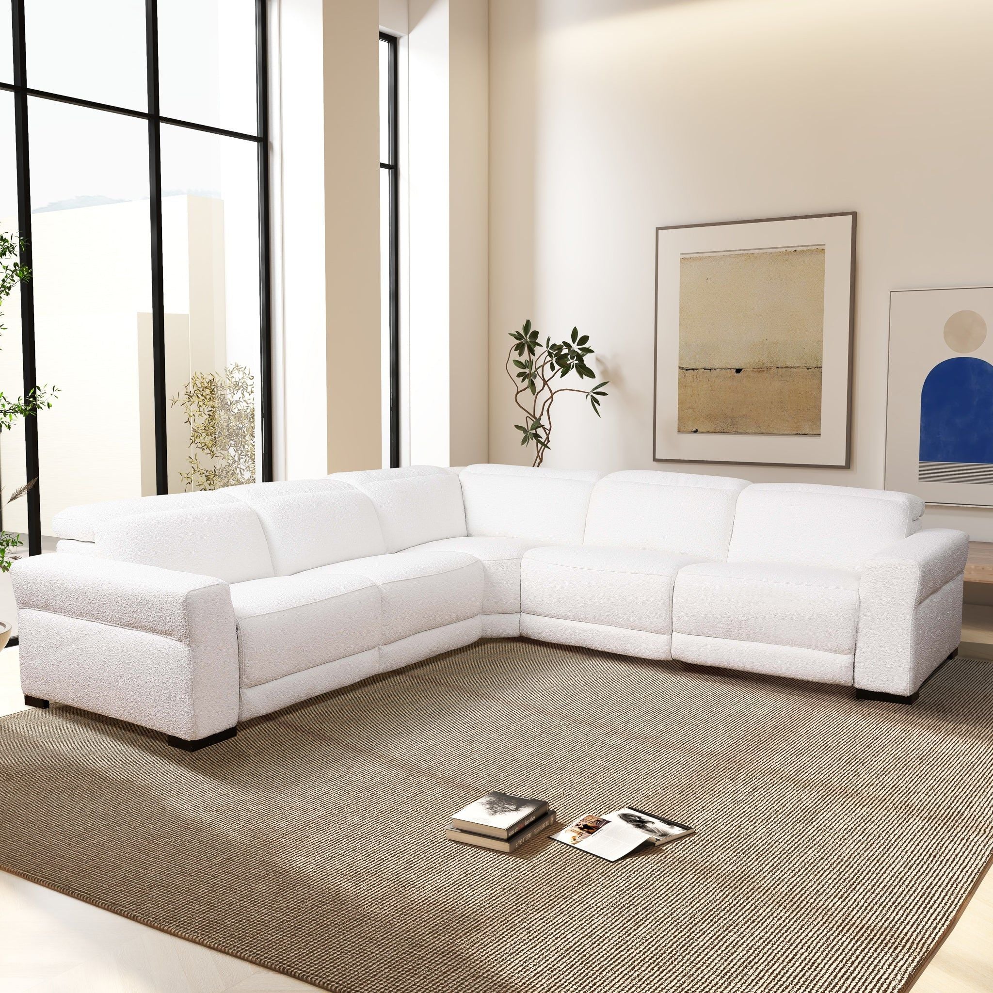 Yohan - Reclining Sectional Sofa - White