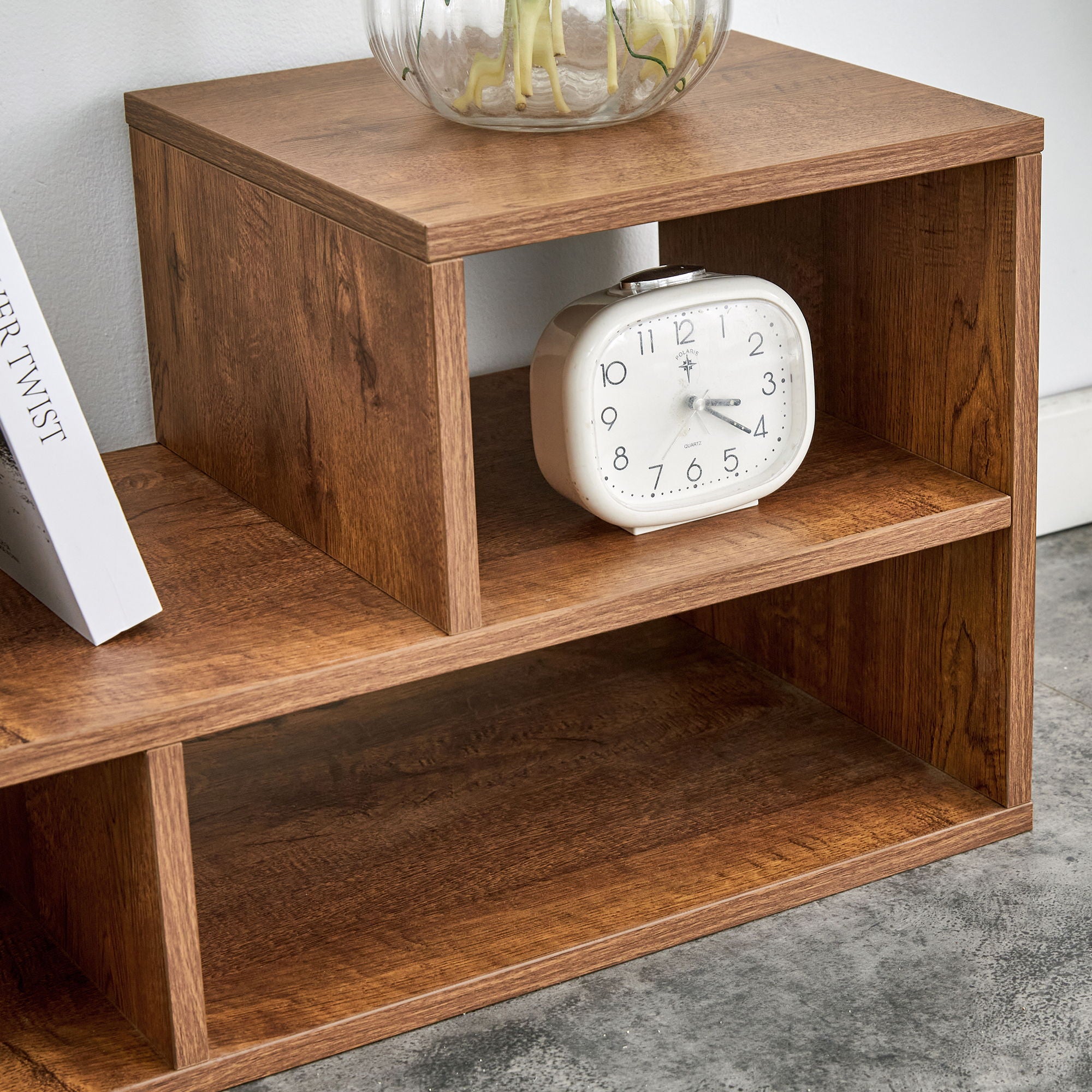 Cube TV Stand With Open Storage And 2 Shelves