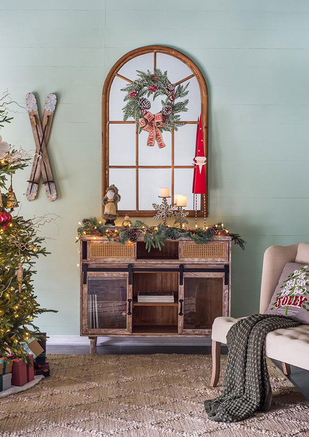 Christmas Gnomes Decorations, Christmas Table Home Ornaments For Holiday Party Gifts (Set of 2) - Beige / White