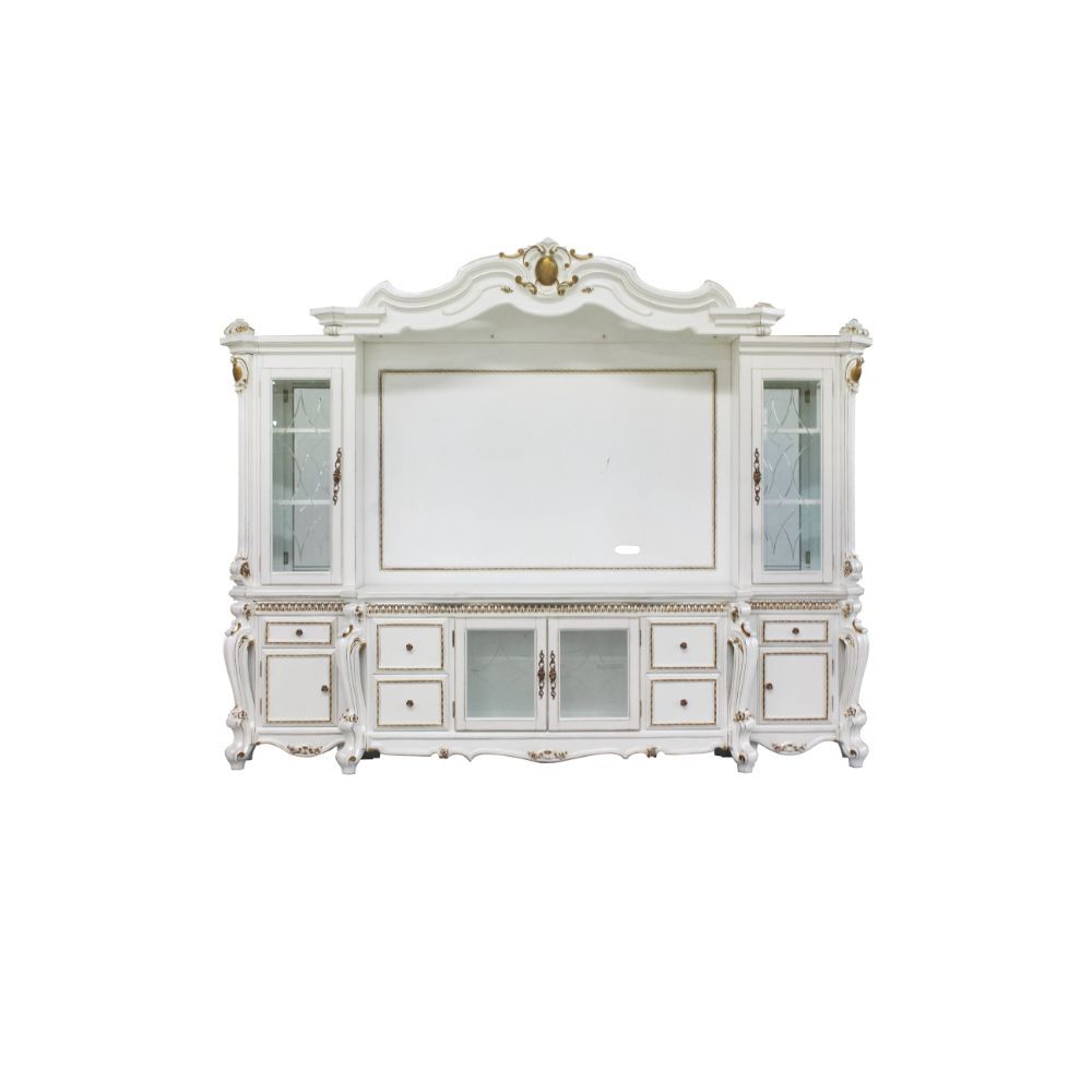 ACME Picardy - Entertainment Center - Antique Pearl | Meri Furniture