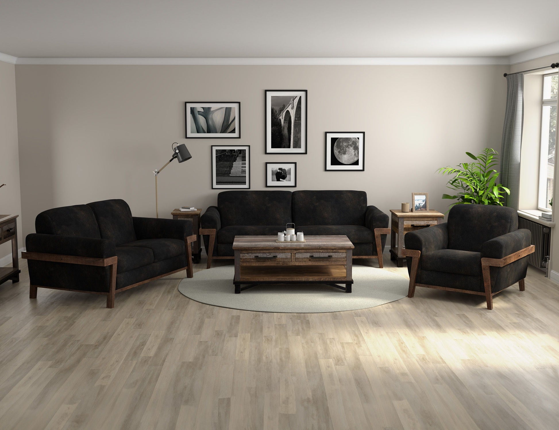 International Furniture Direct Loft Brown - Sofa | Meri Furniture