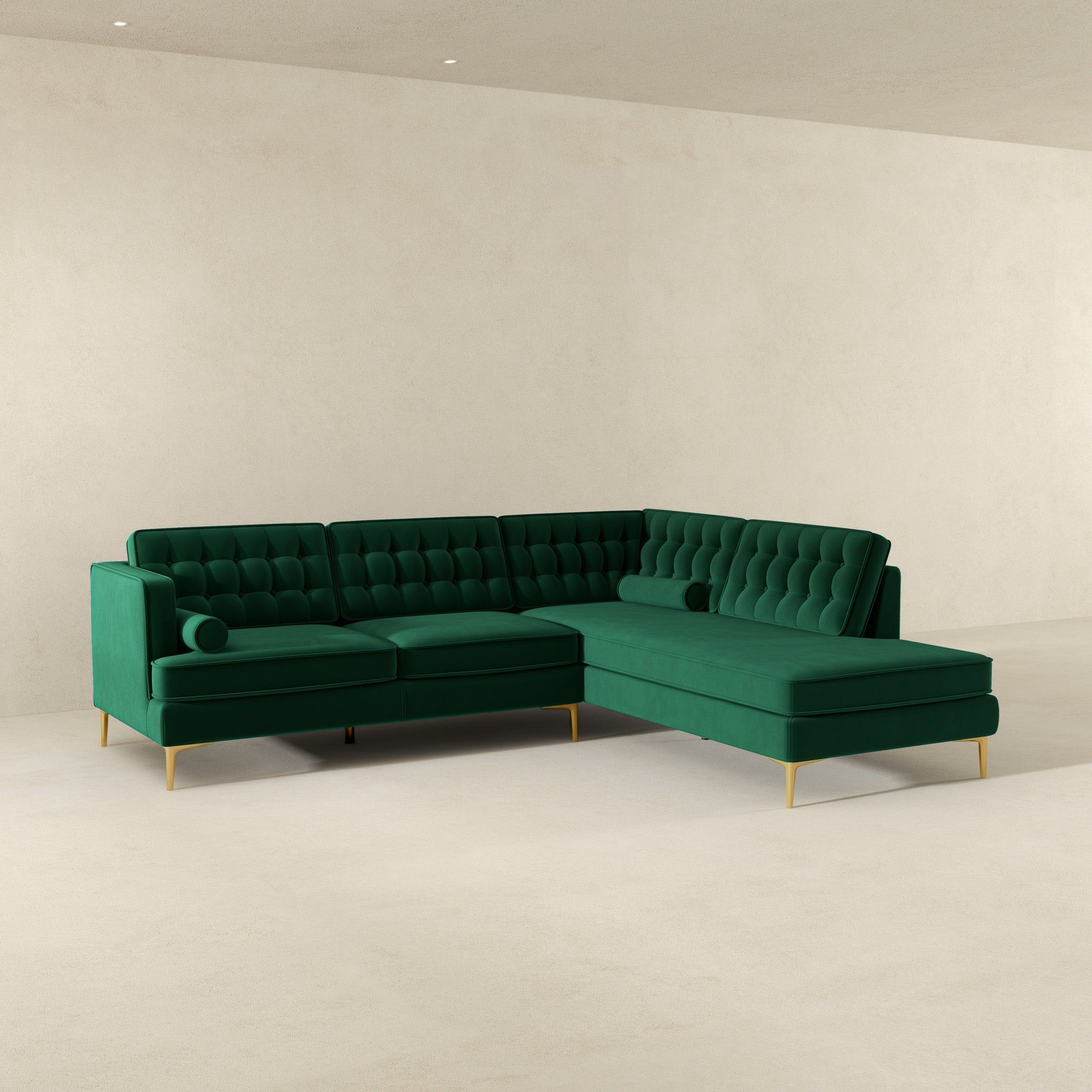 Brooke - Velvet Sectional Sofa