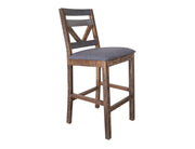 International Furniture Direct Loft Brown - Barstool (Set of 2) - Two Tone Gray / Brown | Meri Furniture