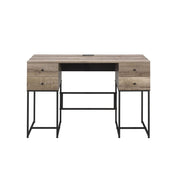 ACME Desirre - Desk - Rustic Oak & Black | Meri Furniture