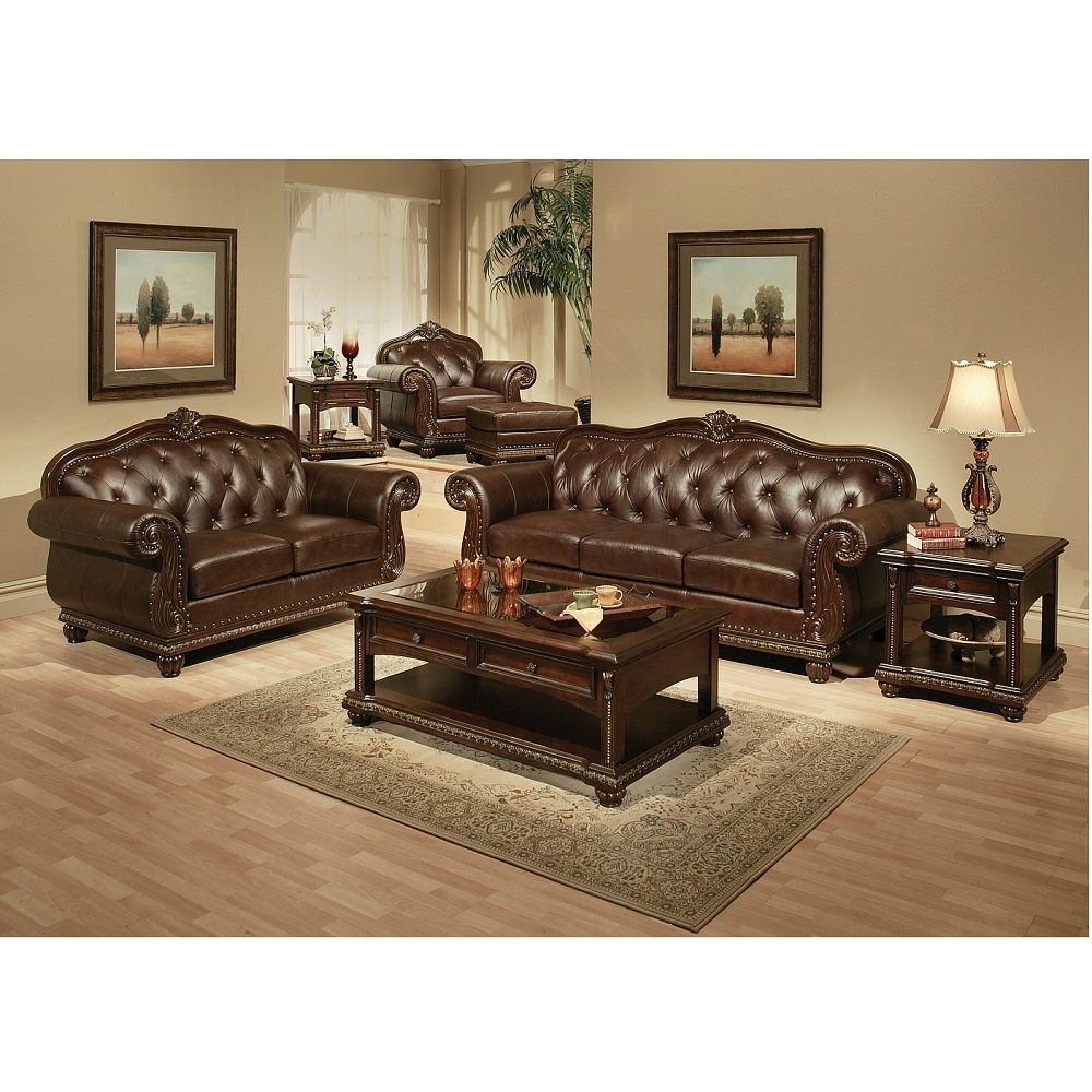 ACME Anondale - Sofa - Espresso Top Grain Leather Match | Meri Furniture