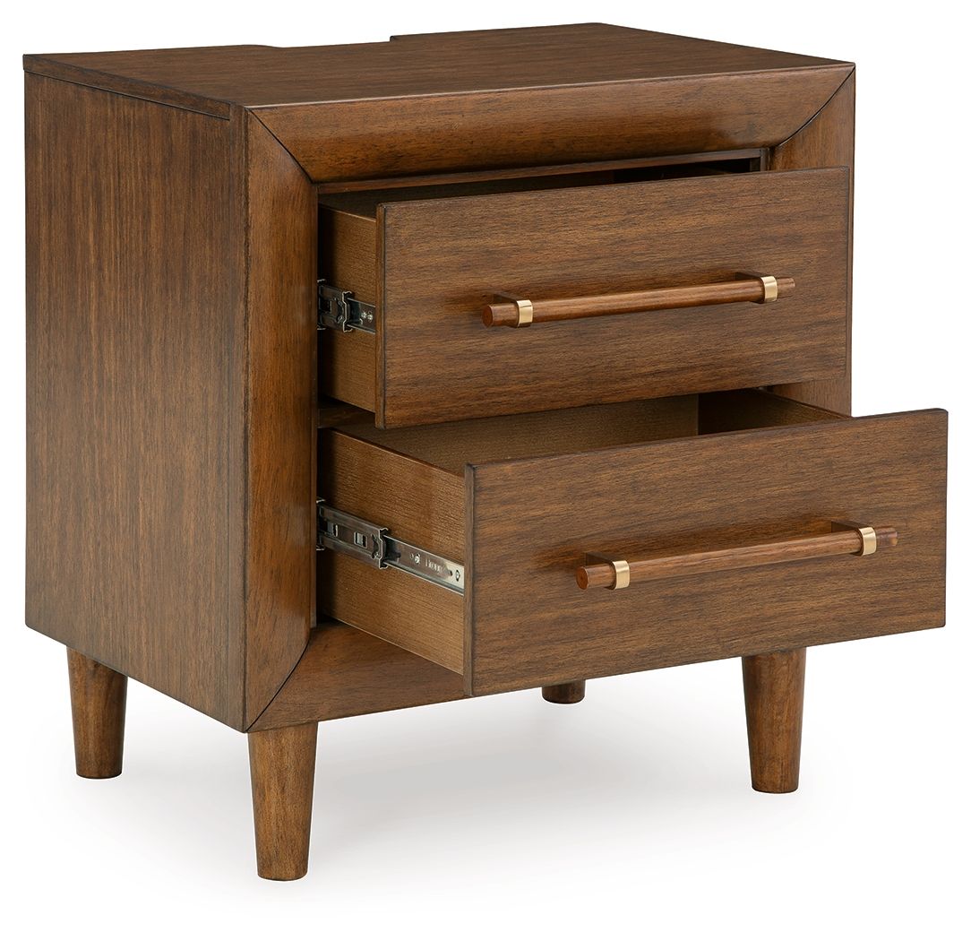 Signature Design by Ashley® Lyncott - Brown - Two Drawer Night Stand | Meri Furniture