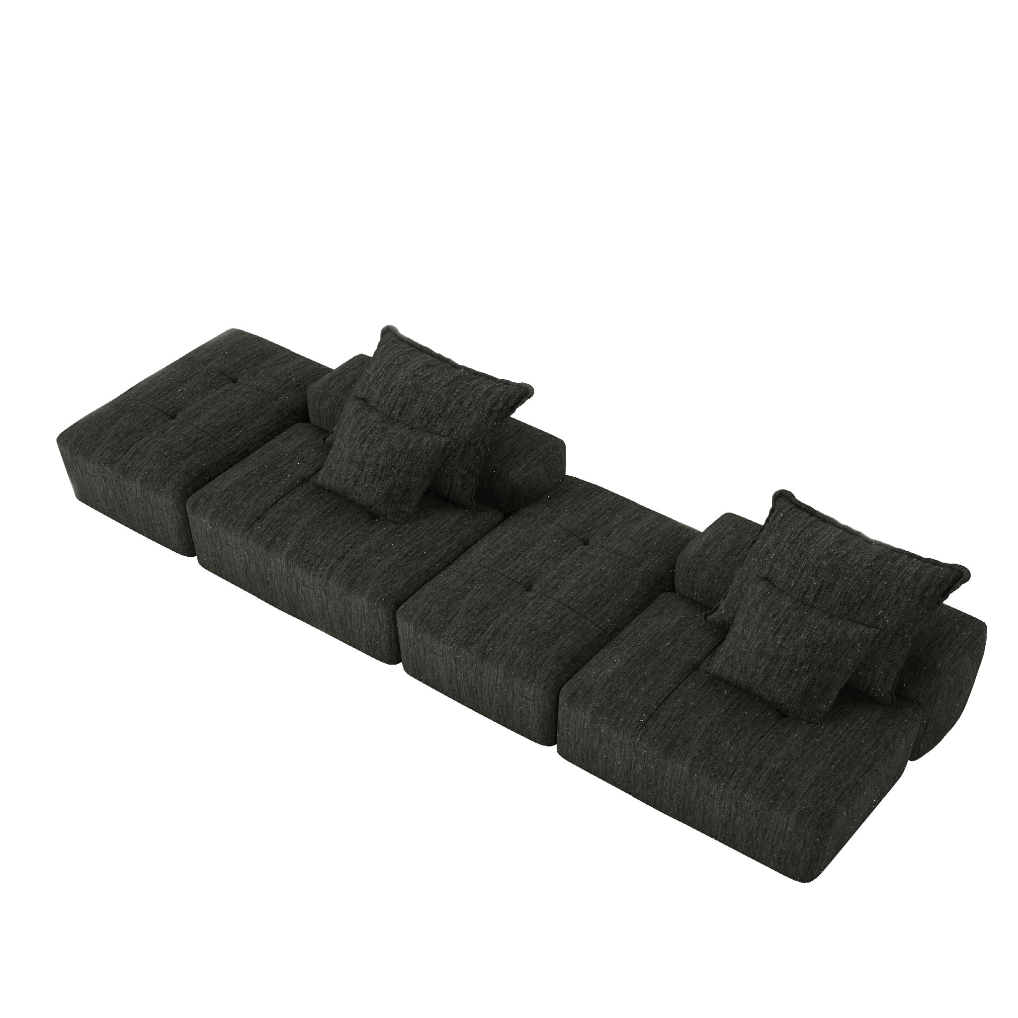 Modern Oversized Diy Combination, Modular Sectional Sofa With Pillows