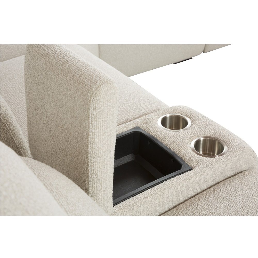 Dayana - Power Motion Sectional Sofa - Beige Boucle